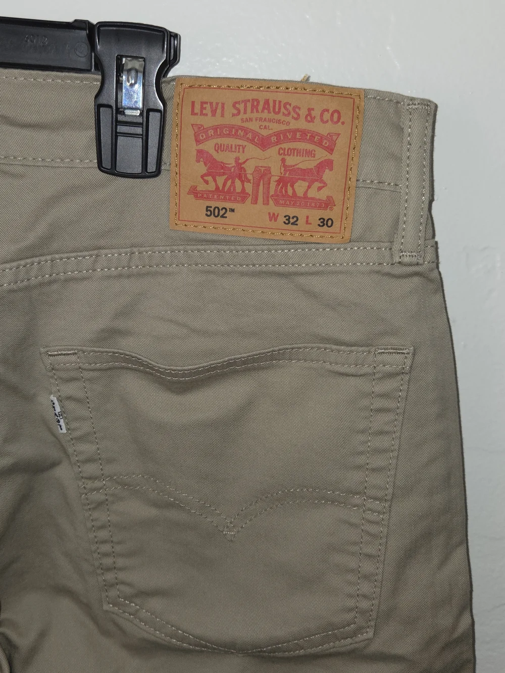 Classic Levi's Khaki Straight-Leg Pants